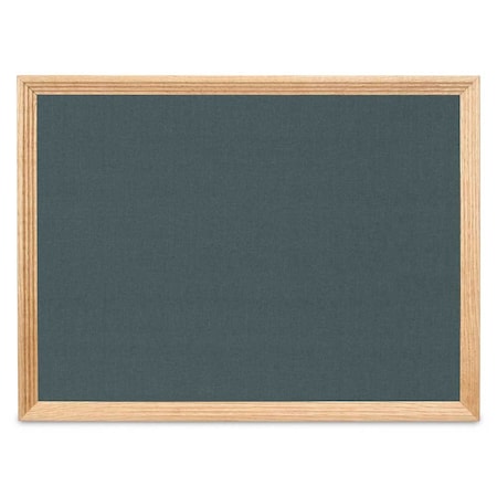 United Visual Products Decor Wood Combo Board, 36"x24", Cherry/Black Porcelain & Cobalt UV702DEFAB-CHERRY-BLKPORC-COBACC